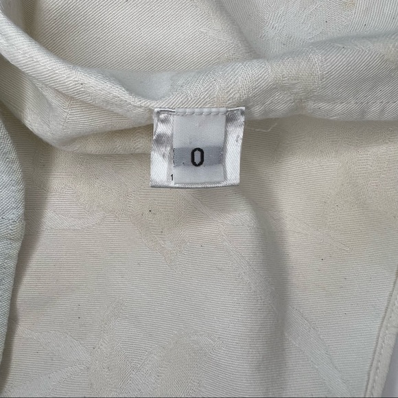 CF Goldman 3/4 Sleeve Linen Blend Jacquard Colorblock Top 0 FLAW - Picture 12 of 14